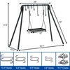 RELIANCER Grill Swing,Campfire Grill Cooking Stand w/8 Hooks & Storage