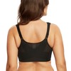 DotVol Women's Full Figure Front Closure Wirefree Jacquard Back Support