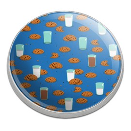 GRAPHICS & MORE Chocolate Chip Cookies and Milk Pattern Golfing Premium Metal Golf Ball Marker