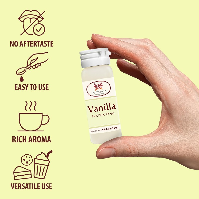 Butterfly Flavoring Extract Paste, 25 ml (Vanilla, Pack of 1)