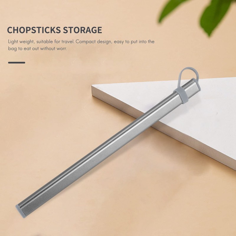 Niejgay Chopsticks Storage Tube Aluminium Alloy Box Case for Chopsticks