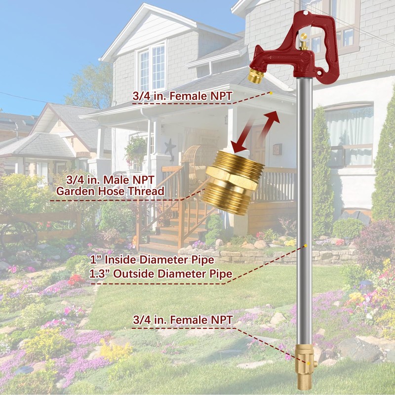 Frost Proof Yard Hydrant Frost Free Outdoor Faucet Freeze Proof