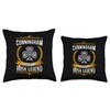 Cunningham Irish Legend Vintage Shamrock Family Name Throw Pillow