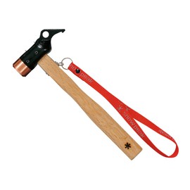 Snow Peak Copper Head Peg Hammer - Handles Tent Stakes - Wood Handle - Forged Steel - 1.4 lbs