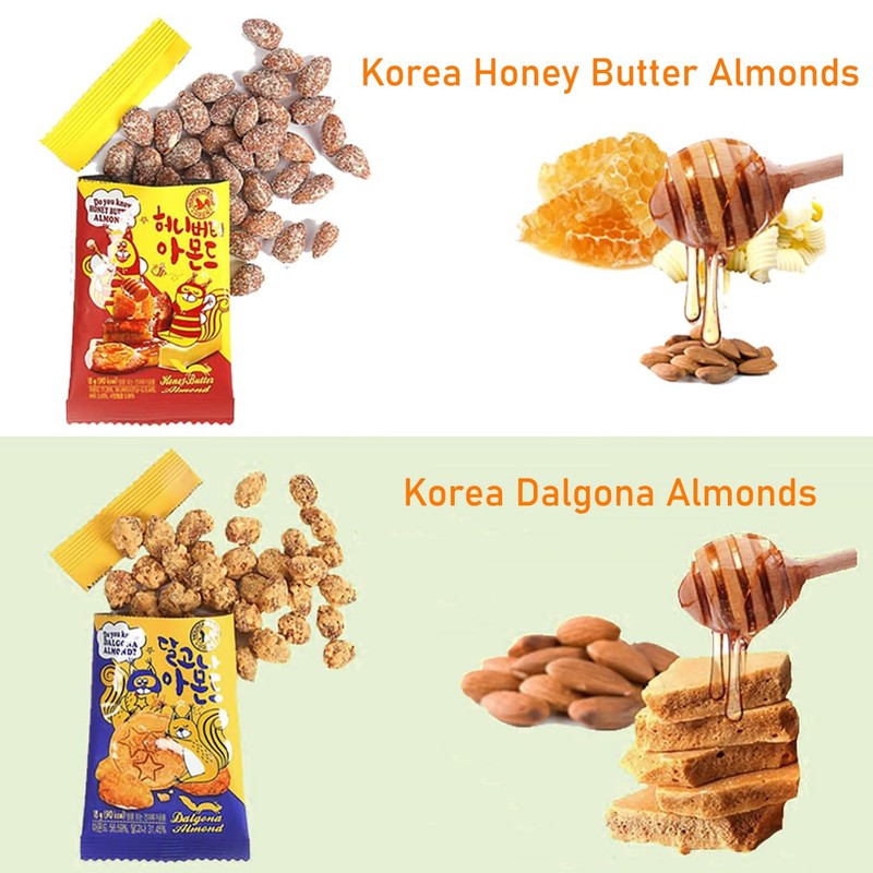 Minecook Dalgona Seasoned Almonds Snack | Work, Trip, Camping, Party