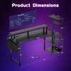 Gaming Desk 54 Inch Computer Table with Storage Shelves &