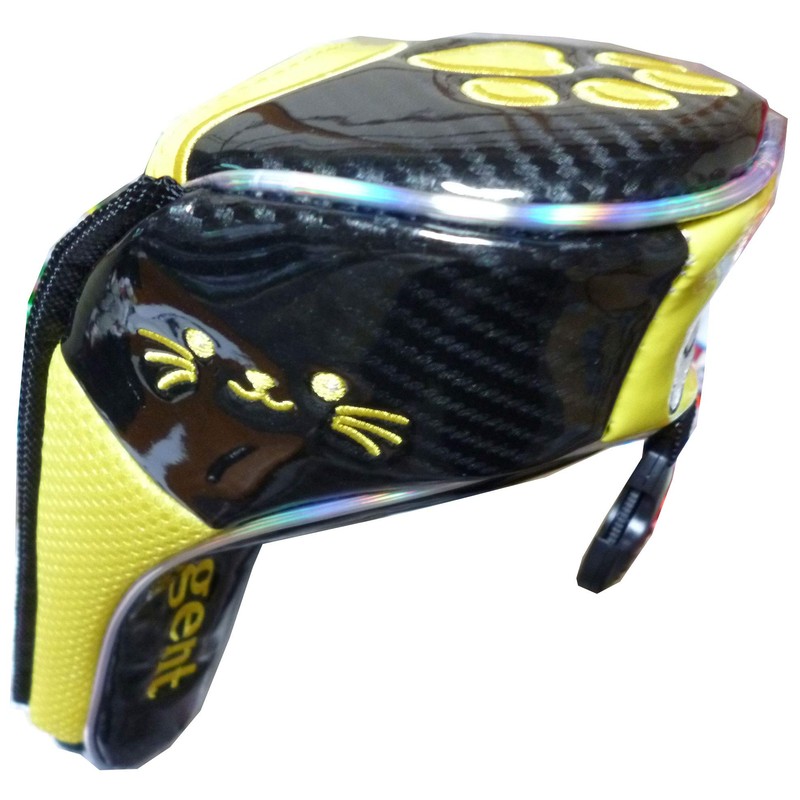 Golf Head Cover for Utility Paw Magnetic (Black/Yellow, Utility for)