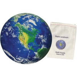 Earth Shaped Wooden Children's Puzzle - Made in USA