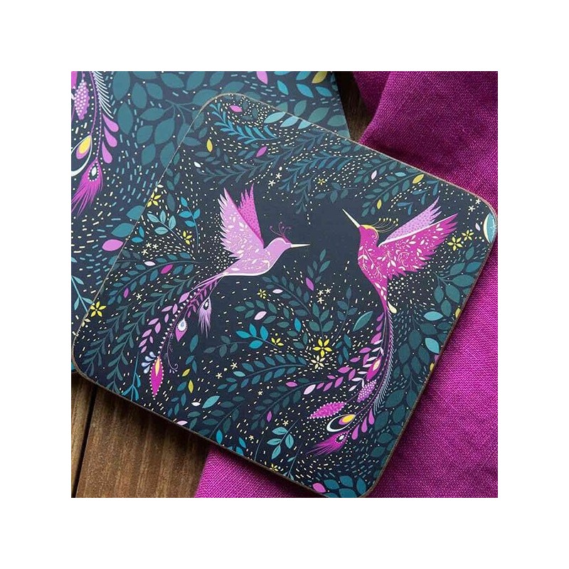 Sara Miller India Collection Hummingbird Paradise Coasters Set of 4