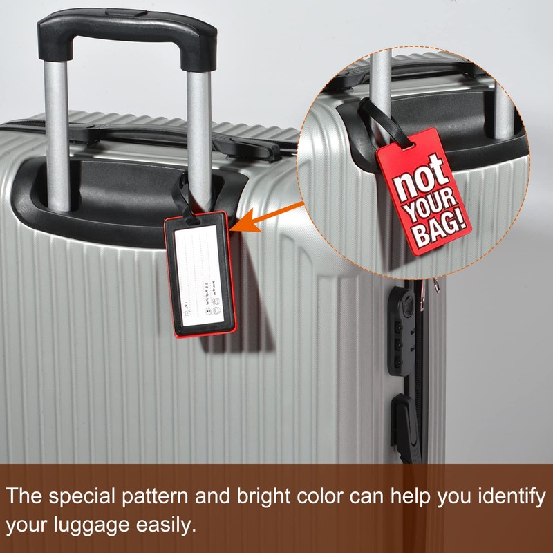 MECCANIXITY Luggage Tag, PVC Identifier Card Holder Label, Not Your