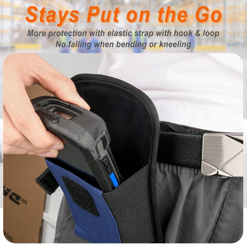 Large Scanner Holster, Rugged Vertical Carrying Case Pouch for Zebra