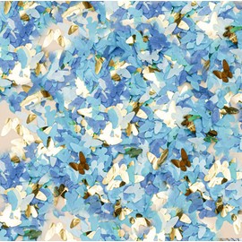 Butterfly Confetti,500pcs Butterfly Party Decorations for Crafting Kindergarten DIY Crafts, Wedding, Family Party Decorations Dream Catcher Supplies (blue)