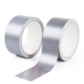 2 Rolls Strong Heavy Duty Silver Duct Tape 48mm x 9m