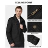 WenVen Men's Military Canvas Work Jackets and Coats (Black, XX-Large)