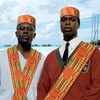 2 Pcs African Kente Pattern Kufi Hat Men Kente African