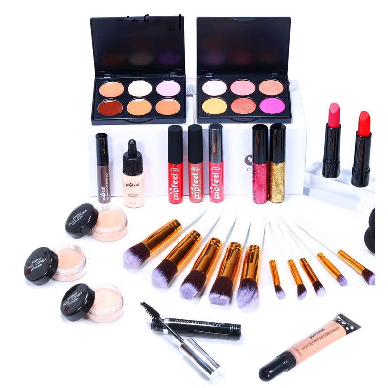 Professional Makeup Sets, MKNZOME 28-Piece Make-Up Starter Kit with Makeup