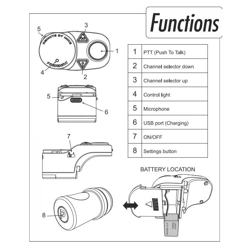 For PRESIDENT President Remote BT Mike Handsfree Wireless Steering Wheel