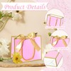EQOREIIN 24 PCS Small Gift Bags with Handles,Pink Mini Bag,5.5x