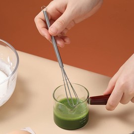 Whisks Stainless Steel Mini Wire Whisks Set of 2 Portable Stainless Steel Kitchen Tiny Whisk Egg Beater with Thick Wire for Cooking Blending Whiping Beating Stirring (6)