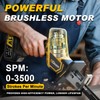 Cordless Reciprocating Saw -2x4.0Ah Batteries, Brushless Motor, 3500SPM Max, One-Hand
