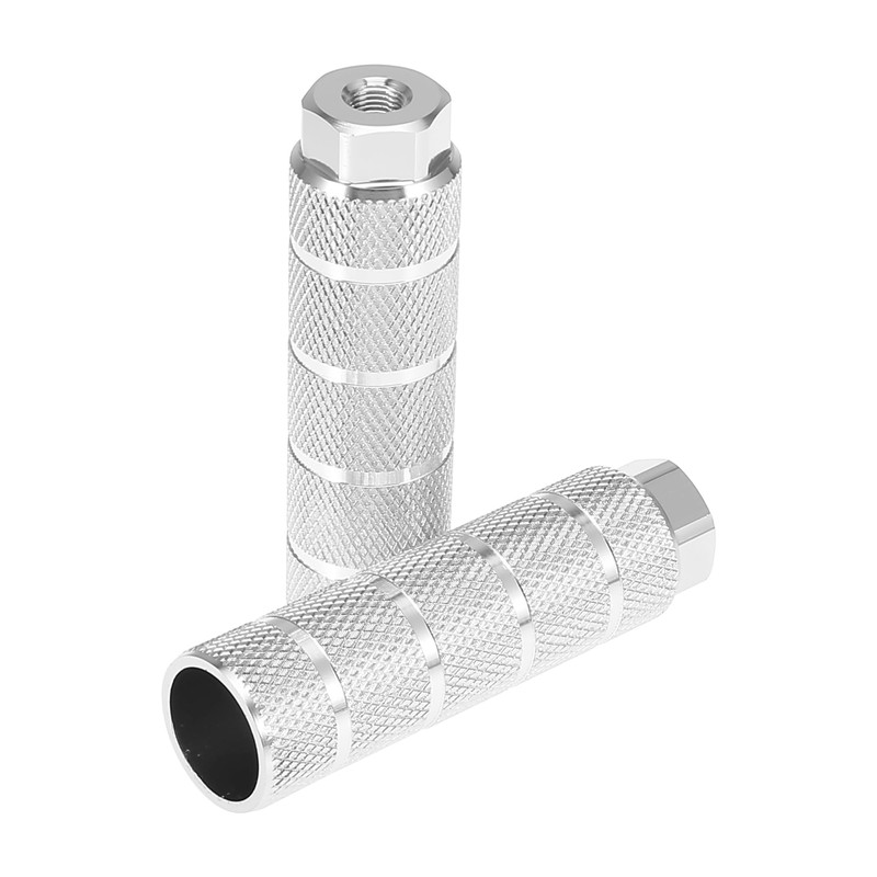 X AUTOHAUX Pair Stripe Cylinder Axle Foot Pegs for BMX