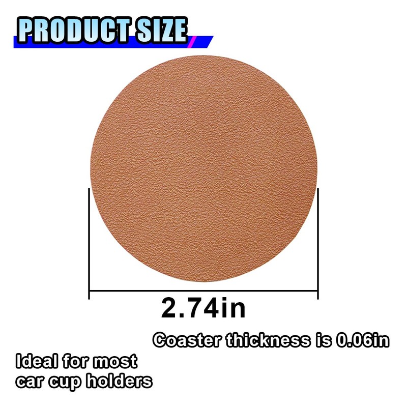 2PCS Car Cup Holder Coaster, Anti-Slip Shockproof Insert Coaster, Auto