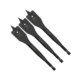 3 x SabreCut SCRIW24_3 24mm x 152mm Impact Rated Flat Wood Spade Bits Compatible with Bosch Dewalt Makita Milwaukee and Many Others