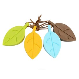 Colorful Silicone Leaves Door Stopper,Cute Leaf Flexible Silicone Window Finger Protector/Door Stops Set with Lanyard for Home Kitchen Garden Office,Keep Your Kids Safe from Slamming Door