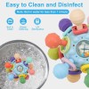 TOHIBEE Baby Montessori Sensory Toys for 0-6 6-12 Months, Teether