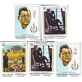 Aden - Upper Yafa 44B-48B (complete.issue.) ungezähnte stamps unmounted mint/never hinged ** MNH 1967 International. Year D. Human Rights (Stamps for collectors) Celebrities/Film/Theater/Radio