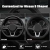 West Llama Flat Bottom Car Steering Wheel Cover for Nissan,D