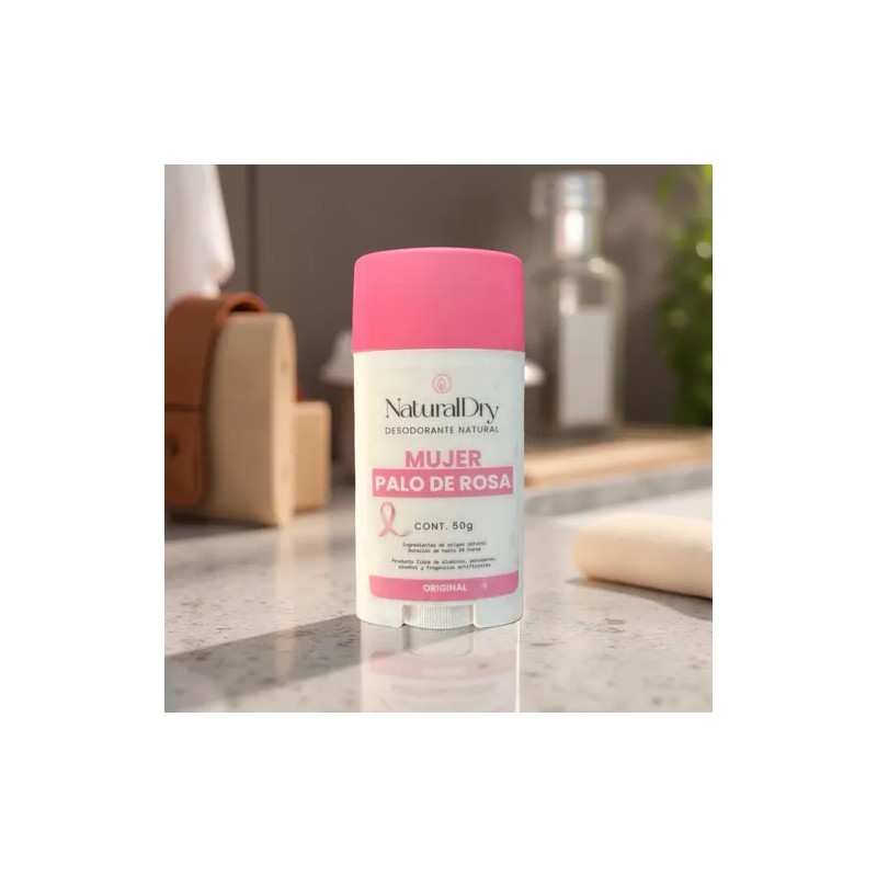 Desodorante Naturaldry Mujer Palo De Rosa Original 50g Palo De