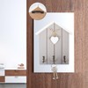 Nwvuop Wooden Key Holder with 3 Hooks, Wall Mounted Key