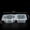 Naisfei Double Compartment Condiment Container,20 Pcs Double Condiment Containers with