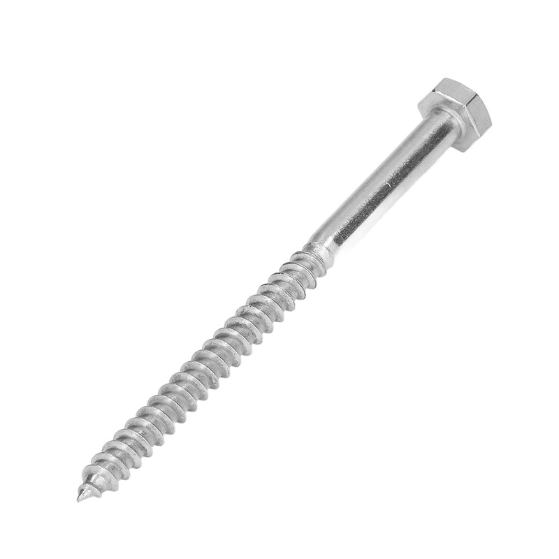 304 Stainless Steel Half Thread Bolt Wood Hex Lag Screws