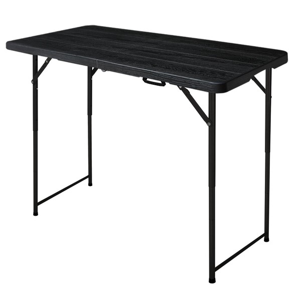 FROASISPRO FROASISPRO 4ft Folding Table, Portable Fold-in-Half Adjustable Height Utility