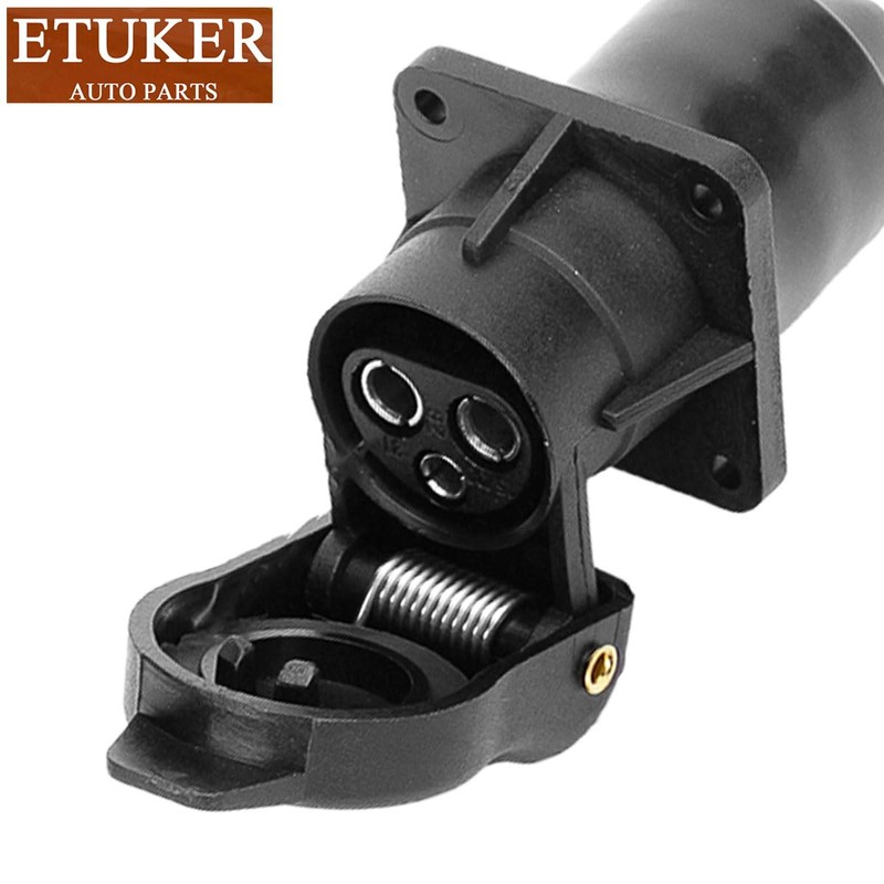 ETUKER 3x Trailer Socket 3-Pin Flat 3x Trailer Plug Three-Pole