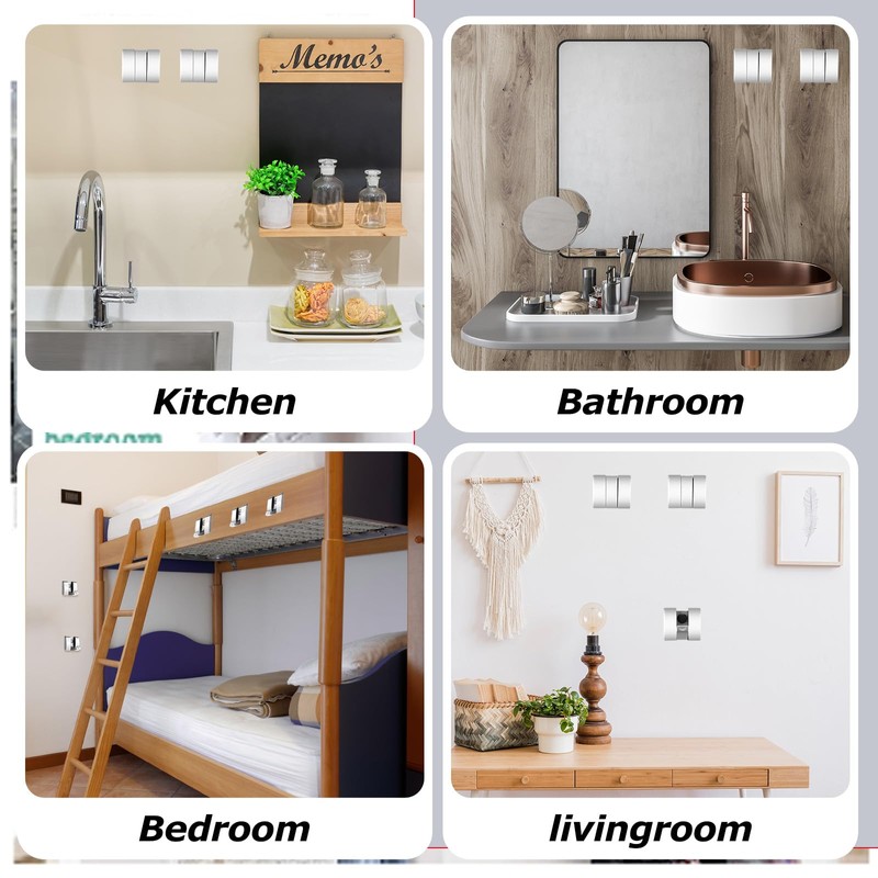 Queekay 4 Pcs Folding Hideaway Coat Hooks Heavy Duty Wall