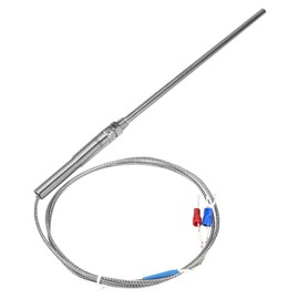 Keenso Thermocouple Type K 5 Sizes 0-400°C 150mm M8 Stainless Steel Probe Type K High Temperature Thermocouple (1m)