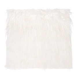DMiotech 20"x20" White Faux Fur Square Fabric, Fluffy Faux Fur for Crafts, Gnomes, Animal Costumes, Cushions