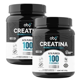 Oby Creatina Monohidratada de Alta Pureza Sin Sabor  Pre Entreno  5g por Porción  Creatina Alto Rendimiento Pre Workout (200 Servicios)               