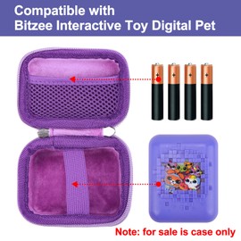XANGNIER Travel Carrying Case for Bitzee Interactive Toy Digital Pet,Hard Protective Storage Bag Holder Accessories for Bitsy Interactive Digital Pet(Case Only),Purple