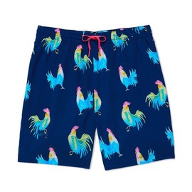 Chubbies Traje de baño para hombre, pantalones cortos elásticos para natación, entrepierna de 7 pulgadas, La ave juega, S Pantalones Cortos