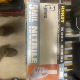 HARDY 5 mil Nitrile Powder-Free Gloves, 100-Pack, XX- Large, Light Blue