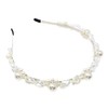 Mikael Headband MK-0005 Pearl White Petals