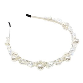 Mikael Headband MK-0005 Pearl White Petals