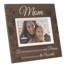 Malden International Designs Sun Washed Woods Mom Walnut Distressed Picture Frame, 4 by 6-Inch
