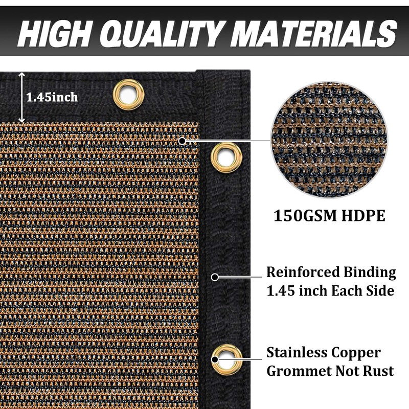 Amagenix Privacy Fence Scocha 4'x 16'Custom Size Mesh Fencing Shade