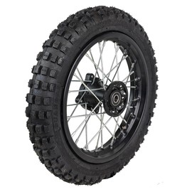 RedCap 12.5" Off-Road Knobby Tire with Spoked Rim Pre-Mounted Assembly Compatible with 49cc 50cc 70cc 90cc 110cc 125cc Dirt Bikes Mini Bikes Pocket and Chinese Pit Bike