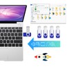 [5-Pack] 64GB USB 2.0 Flash Drives - Swivel Thumb Drives